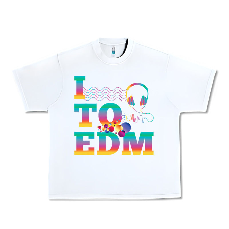 I Listen To Edm Rainbow Letters Dj Music Gift Urban Heavy Tee by lanVoArt | Teevron