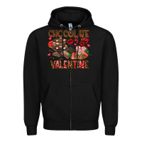 Black Chcolate is my Valentine Zipper Hoodie - CowhideDigitalArt