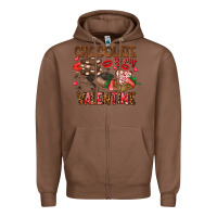 Chestnut Chcolate is my Valentine Zipper Hoodie - CowhideDigitalArt