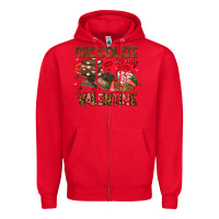 Red Chcolate is my Valentine Zipper Hoodie - CowhideDigitalArt