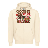 Sandshell Chcolate is my Valentine Zipper Hoodie - CowhideDigitalArt
