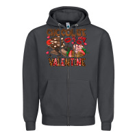 Smoke Chcolate is my Valentine Zipper Hoodie - CowhideDigitalArt