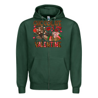 Sports Green Chcolate is my Valentine Zipper Hoodie - CowhideDigitalArt