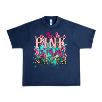 Navy The pink is for my sister Cancer Awareness Urban Heavy Tee - HowdyJamesFarm