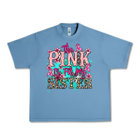 Pebble Blue The pink is for my sister Cancer Awareness Urban Heavy Tee - HowdyJamesFarm
