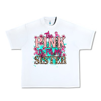 White The pink is for my sister Cancer Awareness Urban Heavy Tee - HowdyJamesFarm