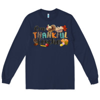 Navy one thankful teacher Long Sleeve Tee - CowGirlArtShop