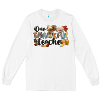 White one thankful teacher Long Sleeve Tee - CowGirlArtShop