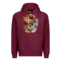 Burgundy skull kinda emotionless kinda emotional Premium Hoodie - FaDigitalArtStudio