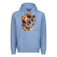 Colony Blue skull kinda emotionless kinda emotional Premium Hoodie - FaDigitalArtStudio
