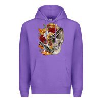 Purple skull kinda emotionless kinda emotional Premium Hoodie - FaDigitalArtStudio