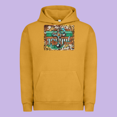 Grateful Cross Urban Hoodie Designed By Barkaloodesign
