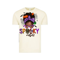 Vintage Arctic Spooky vibes afro messy bun Vintage Tee - NancyCooperArtShop