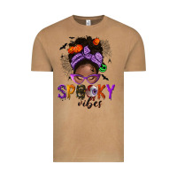 Vintage Camel Spooky vibes afro messy bun Vintage Tee - NancyCooperArtShop