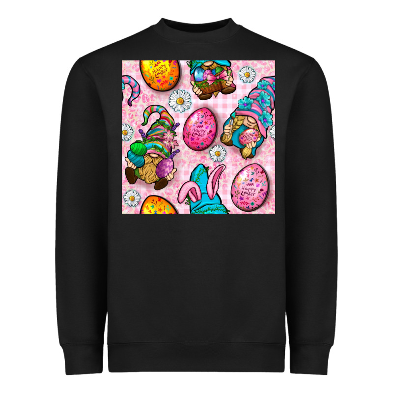 Easter Gnomies Seamless Pattern Heavyweight Sweatshirt by BundleAndBundleShop | Teevron