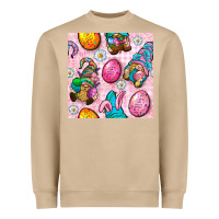 Mushroom Easter Gnomies Seamless Pattern Heavyweight Sweatshirt - BundleAndBundleShop
