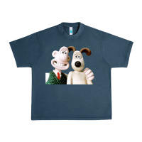 Midnight Navy the man with his dog taking selfie w.a.l.l.a.c.e Urban Heavy Tee - lanVoArt