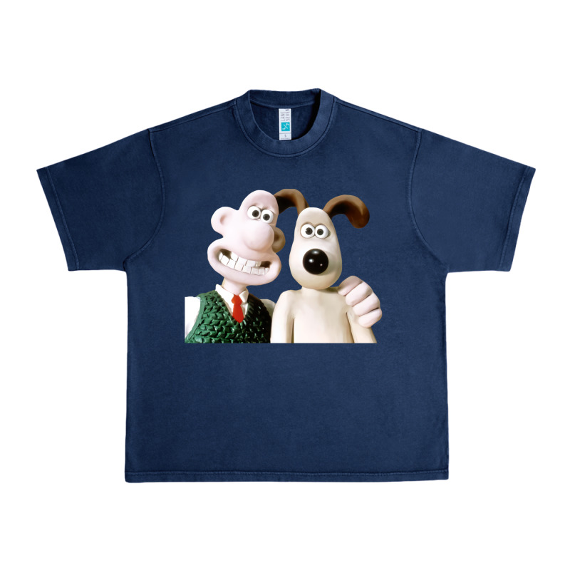 The Man With His Dog Taking Selfie W.a.l.l.a.c.e Urban Heavy Tee by lanVoArt | Teevron