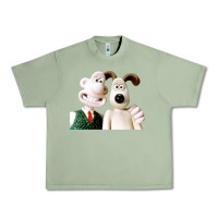 Oil Green the man with his dog taking selfie w.a.l.l.a.c.e Urban Heavy Tee - lanVoArt