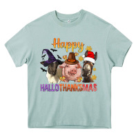 Arona Happy Hallothanksmas Farm Animal Heavy Core Tee - BundleAndBundleShop