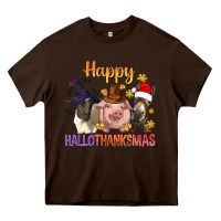 Happy Hallothanksmas Farm Animal Heavy Core Tee | Teevron