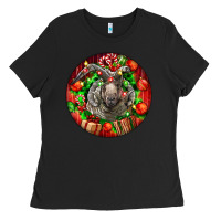 Black christmas navajo churro sheep Ladies Tee - LillyAllenDesigns