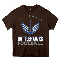 Chocolate Brown stl battlehawks football! xfl Heavy Core Tee - lanVoArt