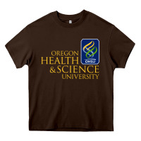 Chocolate Brown oregon health & science university (ohsu) Heavy Core Tee - lanVoArt