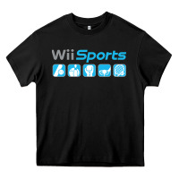 Black wii sports essential Heavy Core Tee - lanVoArt