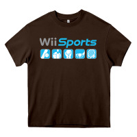 Chocolate Brown wii sports essential Heavy Core Tee - lanVoArt