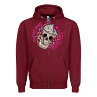 Burgundy Coffee is my Valentine Zipper Hoodie - CowhideDigitalArt