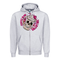 Heather Grey Coffee is my Valentine Zipper Hoodie - CowhideDigitalArt