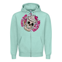 Seafoam Coffee is my Valentine Zipper Hoodie - CowhideDigitalArt