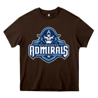 Chocolate Brown milwaukee admirals Heavy Core Tee - lanVoArt