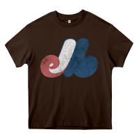 Chocolate Brown montreal expos Heavy Core Tee - lanVoArt