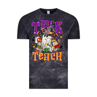 Cloud Black Trick or teach Halloween Vintage Tee - NancyCooperArtShop