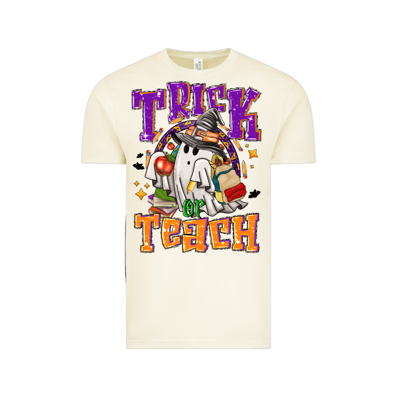 Trick Or Teach Halloween Vintage Tee by NancyCooperArtShop | Teevron
