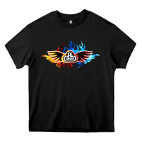 Black se bikes bmx bicycle on fire sport blue red Heavy Core Tee - lanVoArt