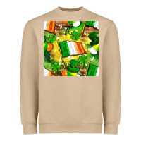 Mushroom Ireland flag with St. Patrick's Day  digital paper Heavyweight Sweatshirt - BundleAndBundleShop