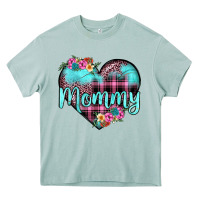 Arona mommy leopard turquoise heart Heavy Core Tee - JahusDesignShop