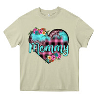 Mossy mommy leopard turquoise heart Heavy Core Tee - JahusDesignShop