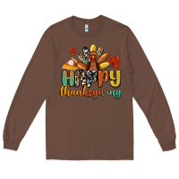 Chestnut happy thanksgiving Long Sleeve Tee - CowGirlArtShop