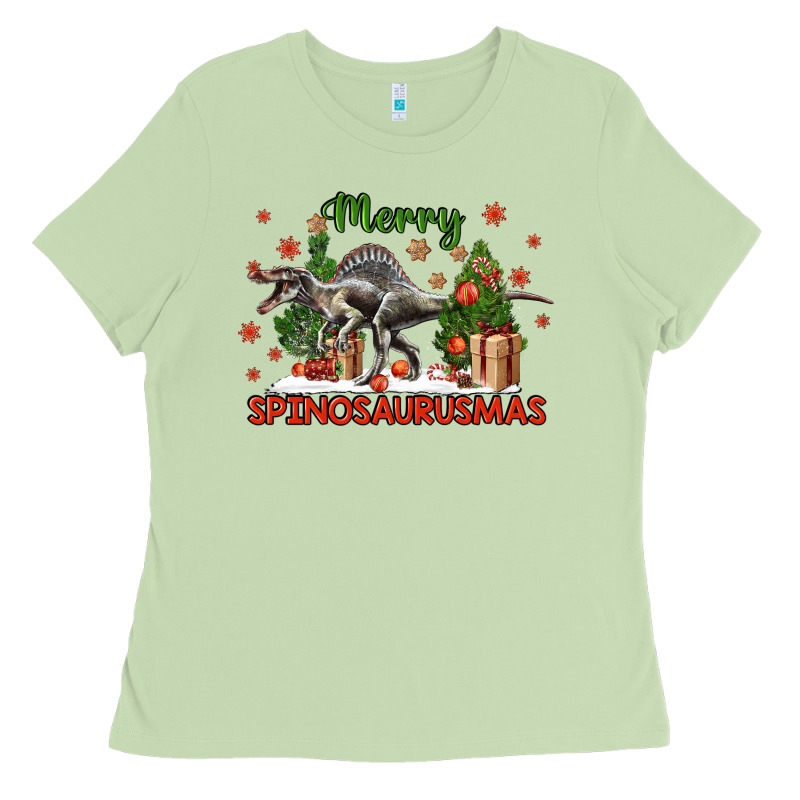 Merry Spinosaurusmas Ladies Tee by LillyAllenDesigns | Teevron