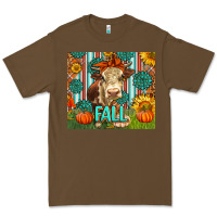 Cacao Western Fall Cow Premium Tee - LillyAllenDesigns