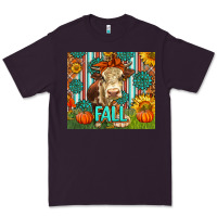 Plum Western Fall Cow Premium Tee - LillyAllenDesigns