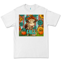 White Western Fall Cow Premium Tee - LillyAllenDesigns