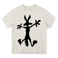 Cream coyote's hole 2 Heavy Core Tee - lanVoArt