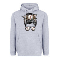 Heather Grey baseball mom Heavyweight Hoodie - RacoonDesign