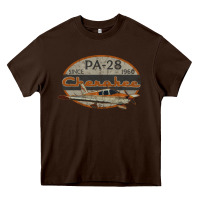 Chocolate Brown piper cherokee pa 28 retro vintage design Heavy Core Tee - lanVoArt