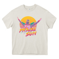 Cream praise the sun Heavy Core Tee - lanVoArt
